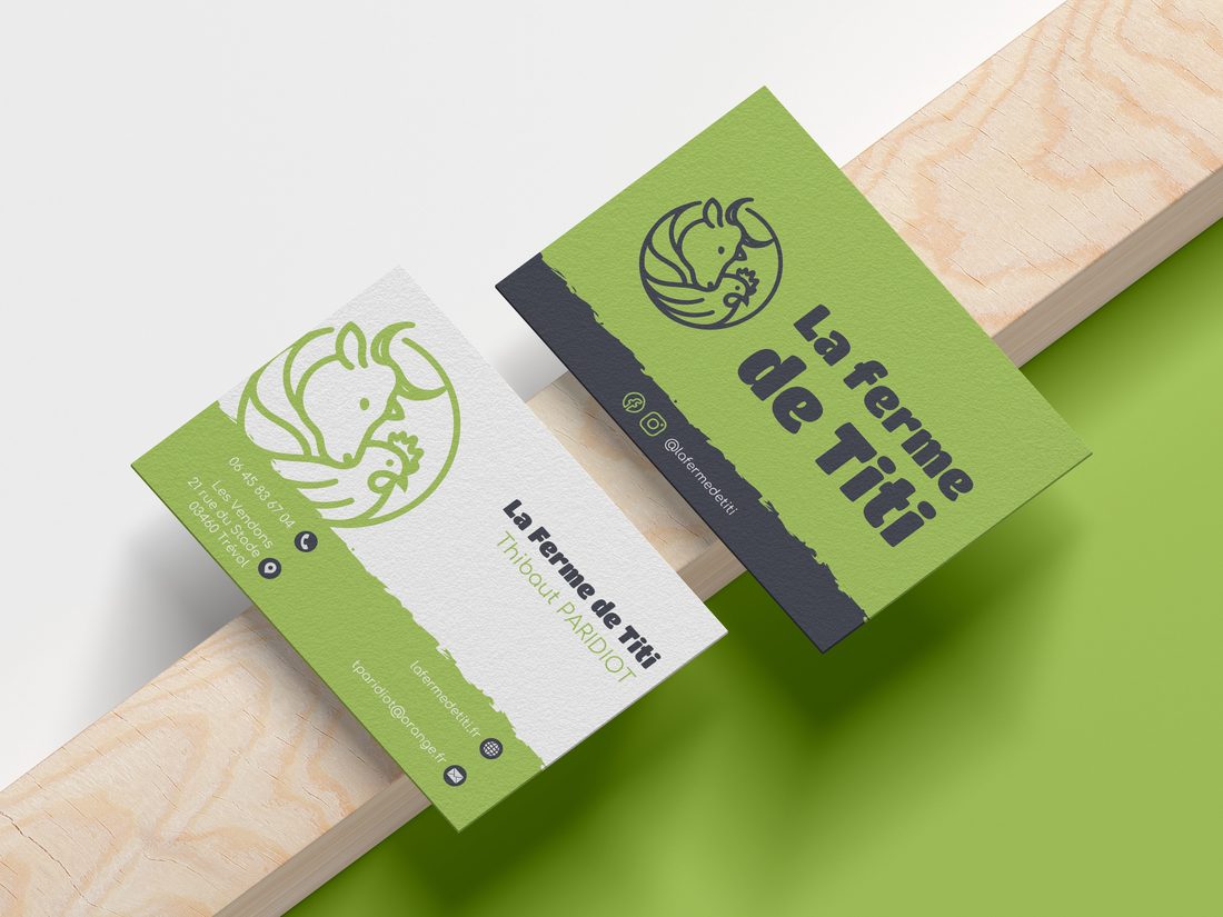 Cartes de visite de La Ferme de Titi