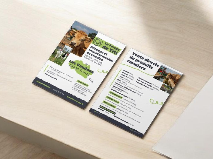 Flyers et univers de marque de La Ferme de Titi, Trévol